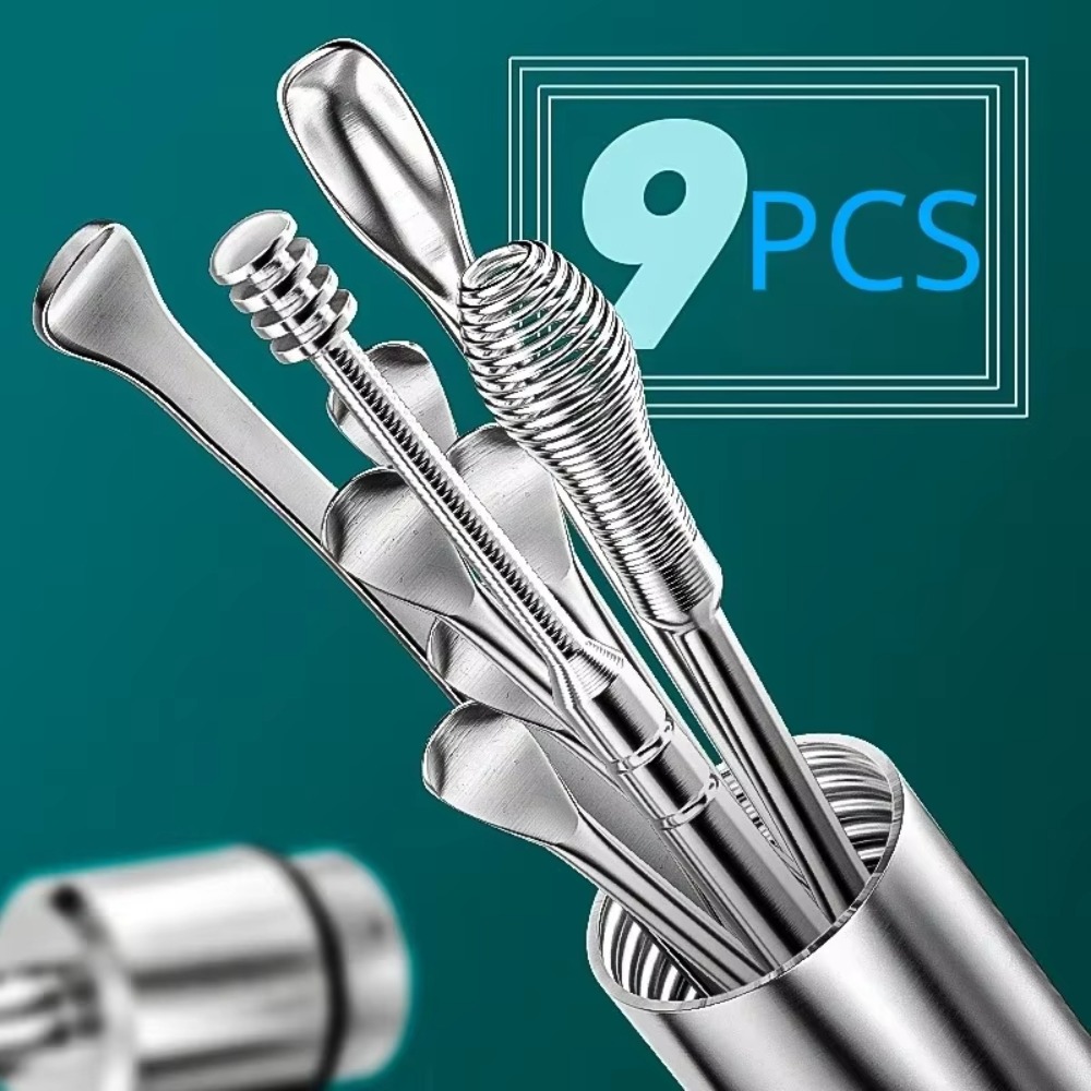 Ear Wax Remover - Set di 9 Pezzi Nuovo Kit