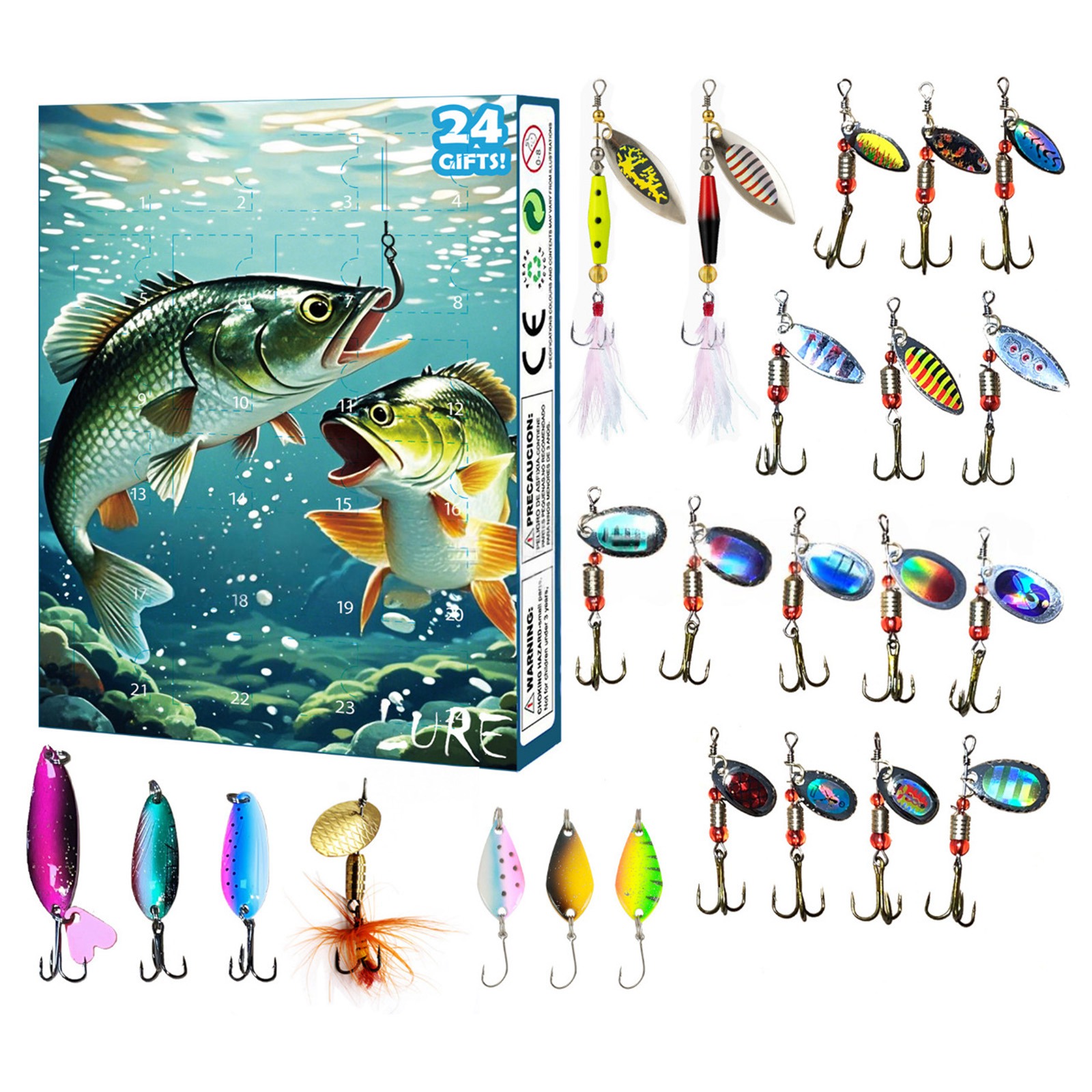 Mens Grooming Advent Calendar - Calendario dell'Avvento Pesca Conto alla rovescia