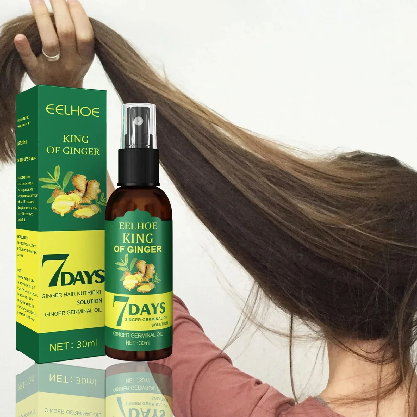 Ingrown Hair Serum - 2024 Ginger Hair Growth Serum Sprayer